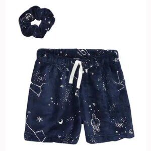 Tucker + Tate (Nordstrom brand) Navy Star Fleece Pajama Shorts with Scrunchie